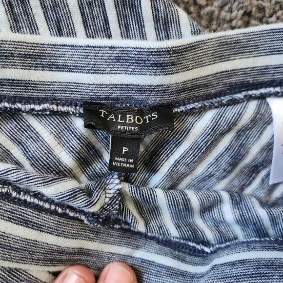 Talbots Petites Black and White Striped Mini Skirt Size P - Picture 5 of 5